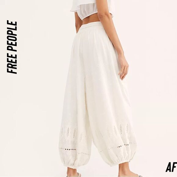 FREE PEOPLE DELILAH BELL PANTS NEW SIZE 6 IN IVORY - Picture 4 of 9